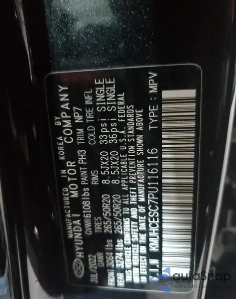 2023 Genesis Gv80 Base из США, поврежденный, VIN KMUHCESC7PU116116